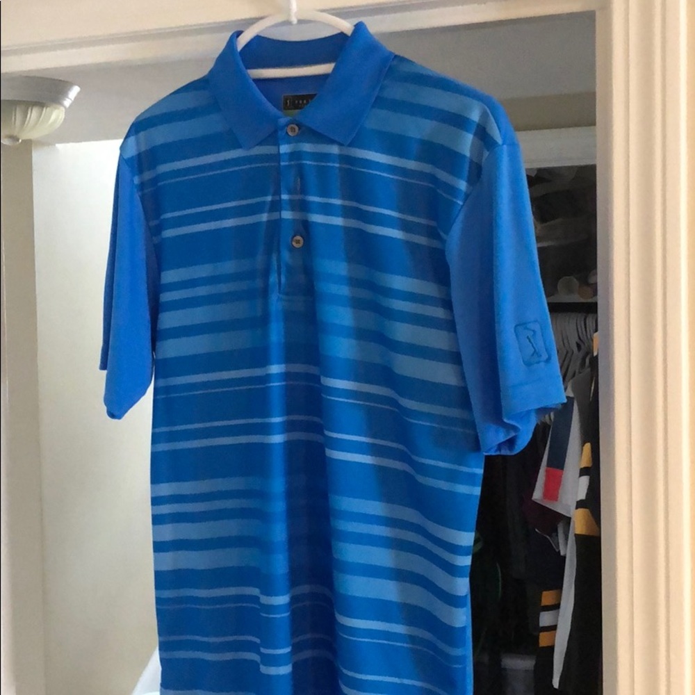 PGA Tour Polo, Mens Small Blue Golf Polo